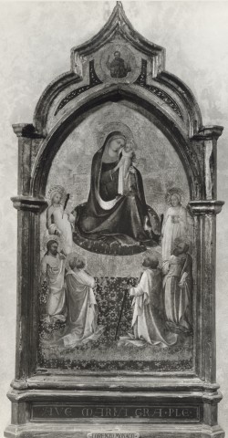 Anonimo — Pietro di Giovanni - sec. XV - Madonna con Bambino in gloria e santi — insieme